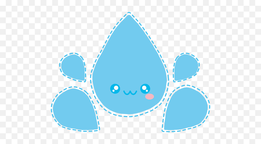 Water Liquid Splash Kawaii Character Organic Drawn Style - Dot Emoji,Splashing Emoji