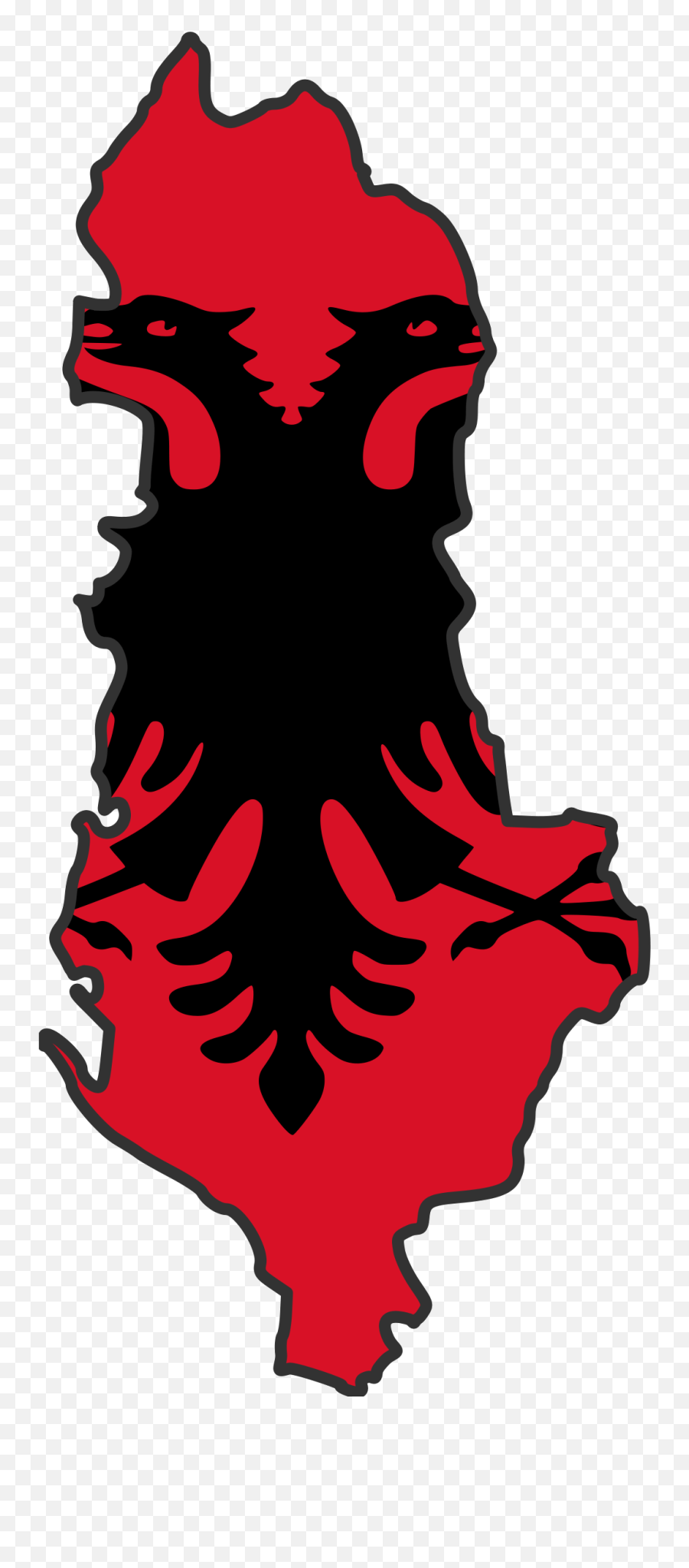 Albania - Albanian Flag In Country Map Emoji,Albanian Eagle Emoji