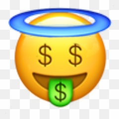 Cool Just Sticker - Smiley Face With Dollar Sign Emoji,Emoji Ideas