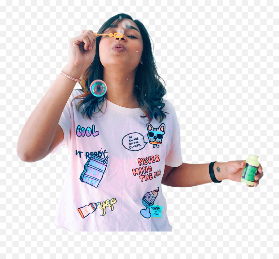 Bubbles Sticker By Costeñitacruzfranco - Crew Neck Emoji,Dog Emoji Shirt