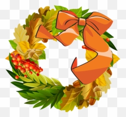 Autumn Wreath Clipart Kid - Clipartix Thanksgiving Wreath Clipart Emoji,Holiday Wreath Emoji