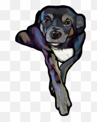 Dog Drawing Relaxing Stare Art Sticker - Dog Emoji,Dog Emoji Drawing