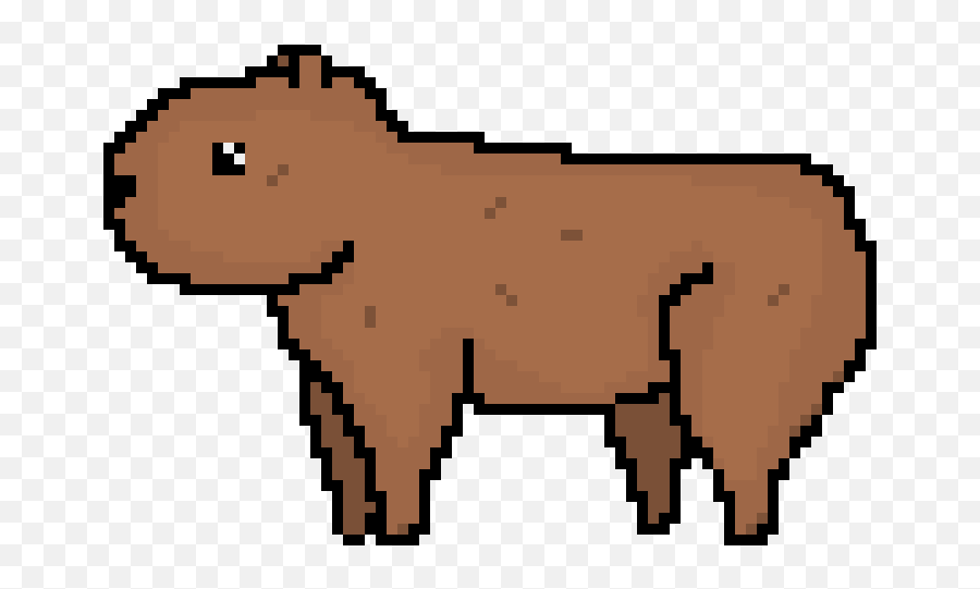 Capybara Clipart Transparent - Capivara Pixel Art Emoji,Capybara Emoji