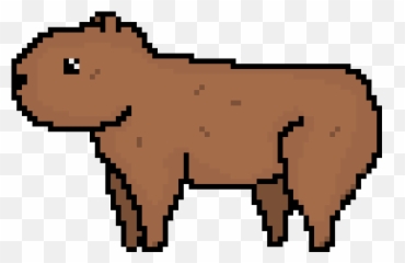 Capybara Clipart Transparent - Capivara Pixel Art Emoji,Capybara Emoji