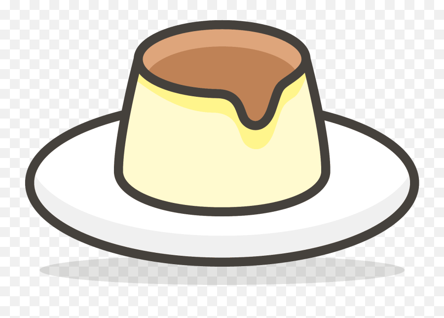 Custard Emoji Clipart - Flan Emoji,Dessert Emoji