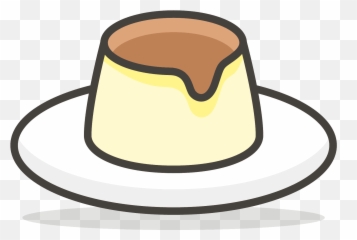 Custard Emoji Clipart - Flan Emoji,Dessert Emoji