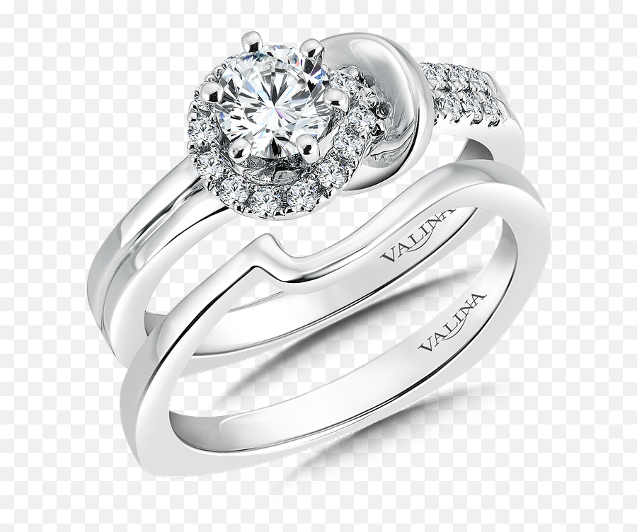 Mounting With Side Stones 19 Ct Tw 12 Ct Round Center - Wedding Ring Emoji,Stones For Emotion