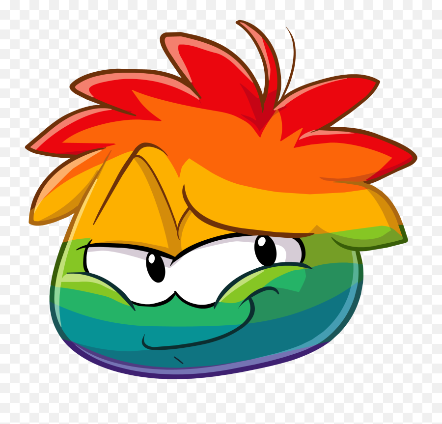 Rainbow Penguins With Quotes Quotesgram - Rainbow Puffle Emoji,Emoticon Club Penguin Puffle