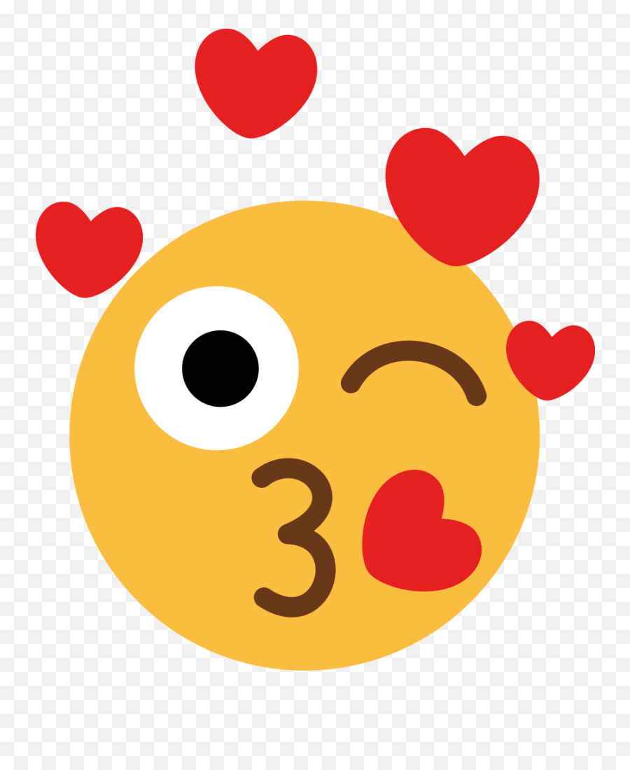 Emoji That Sends Kisses Into Hearts Wallpaper Decal - Happy,Customize Emoji Pillow