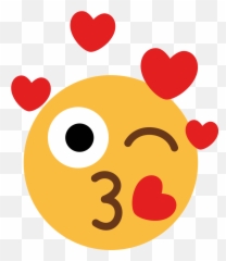 Emoji That Sends Kisses Into Hearts Wallpaper Decal - Happy,Customize Emoji Pillow