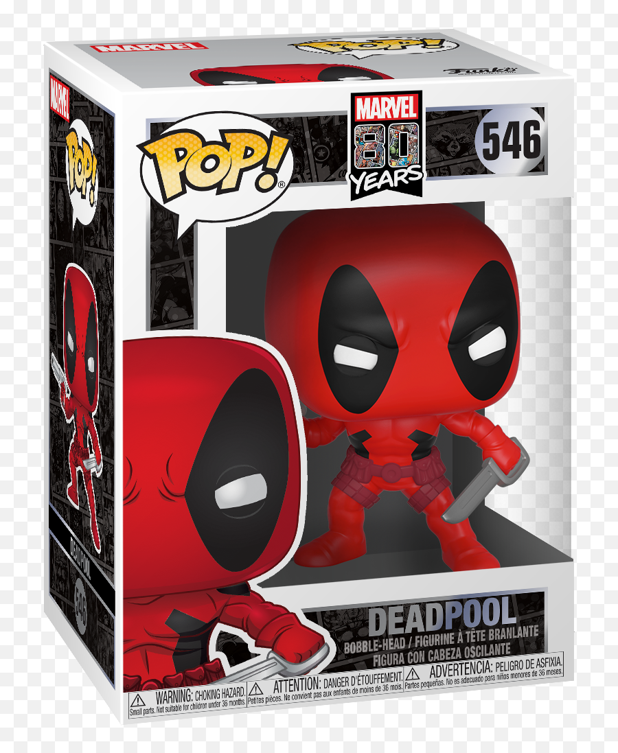 Deadpool Marvel 80 Years First Appearance W Protector In - Funko Pop Marvel 80th First Appearance Deadpool Emoji,Deadpool Poster Emojis