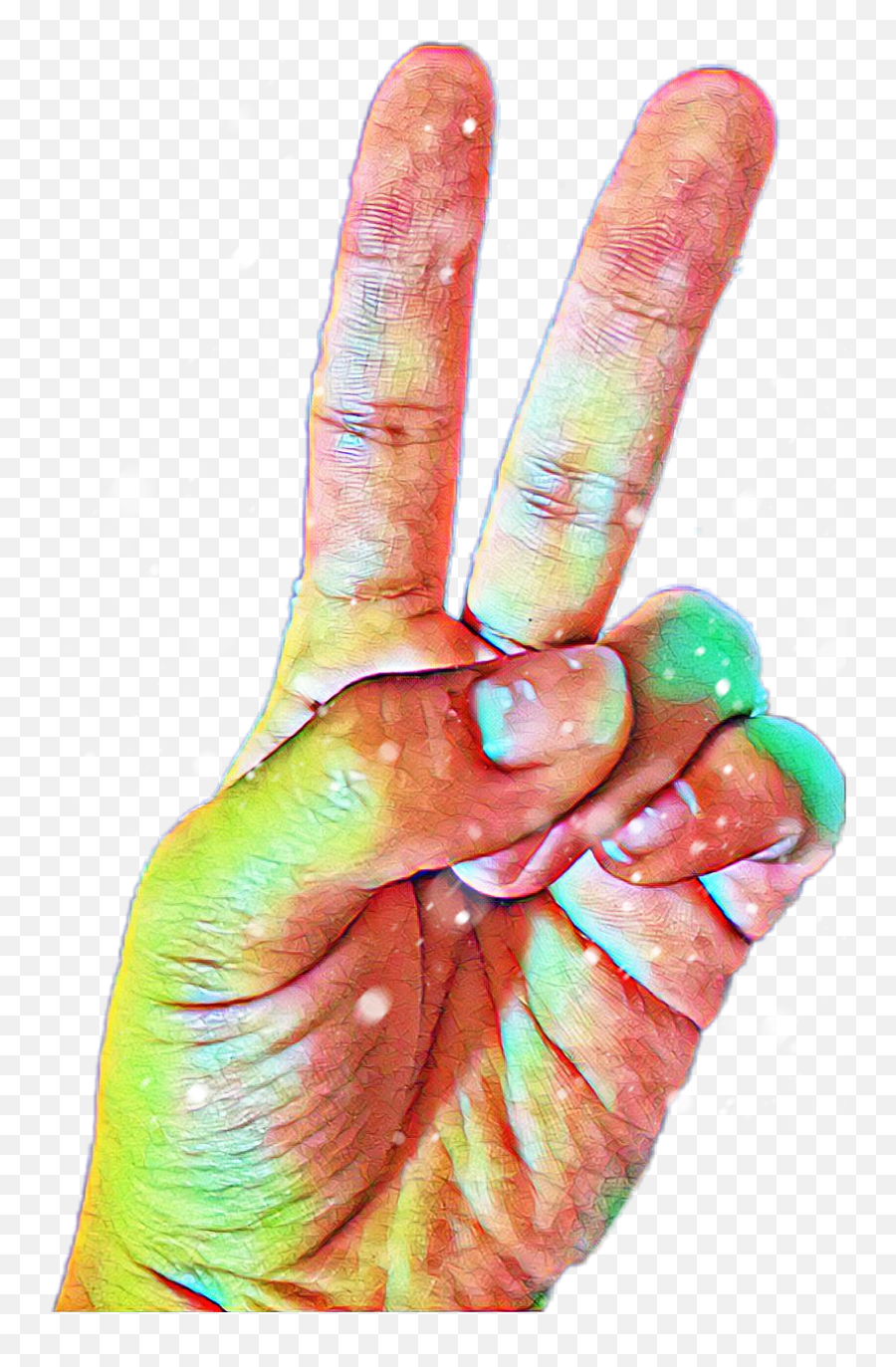 Peace Hand Sticker - Sign Language Emoji,Peace Fingers Emoji Facebook
