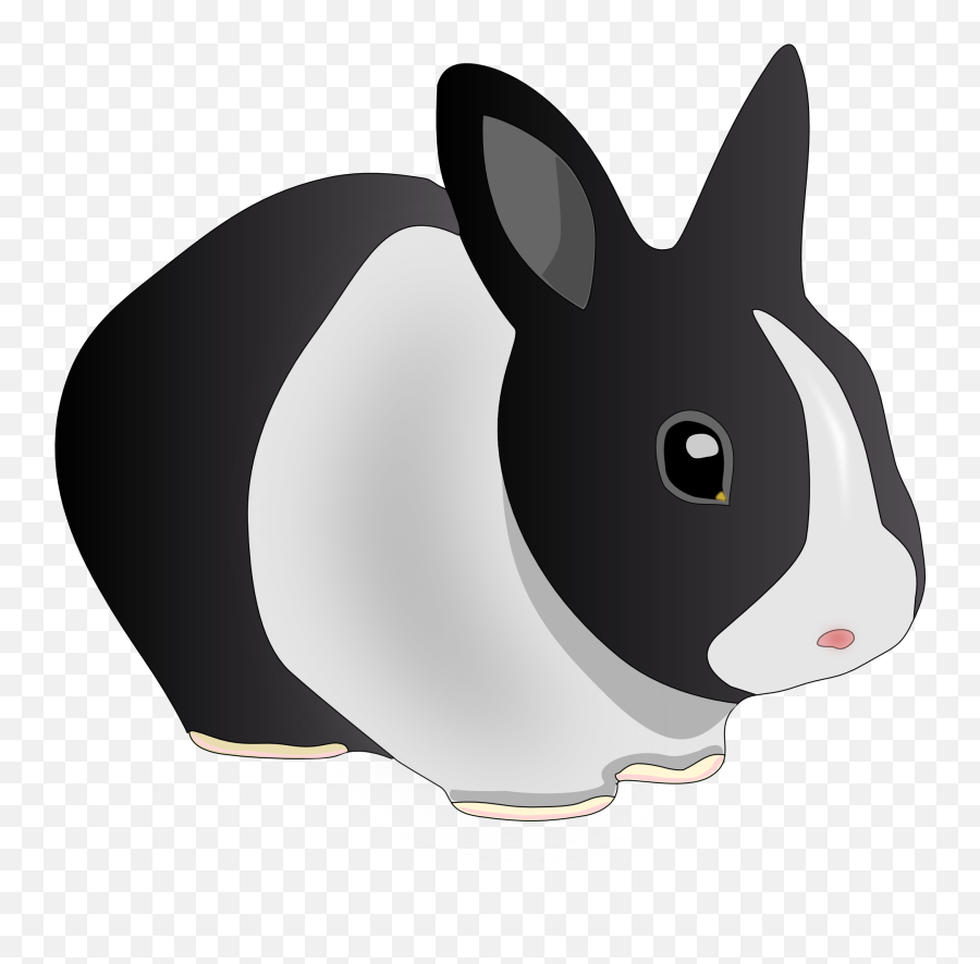 Rabbit Black And White Drawing Free Image Download - Rabbit Transparent Background Clipart Emoji,How To Draw Emotions Of Furries