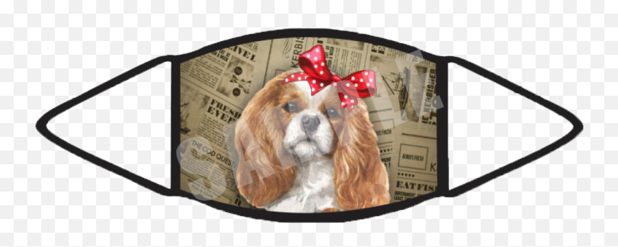 Cavalier King Charles Products - Cloth Face Mask Emoji,Cavalier King Charles Spaniel Sticker Emoji