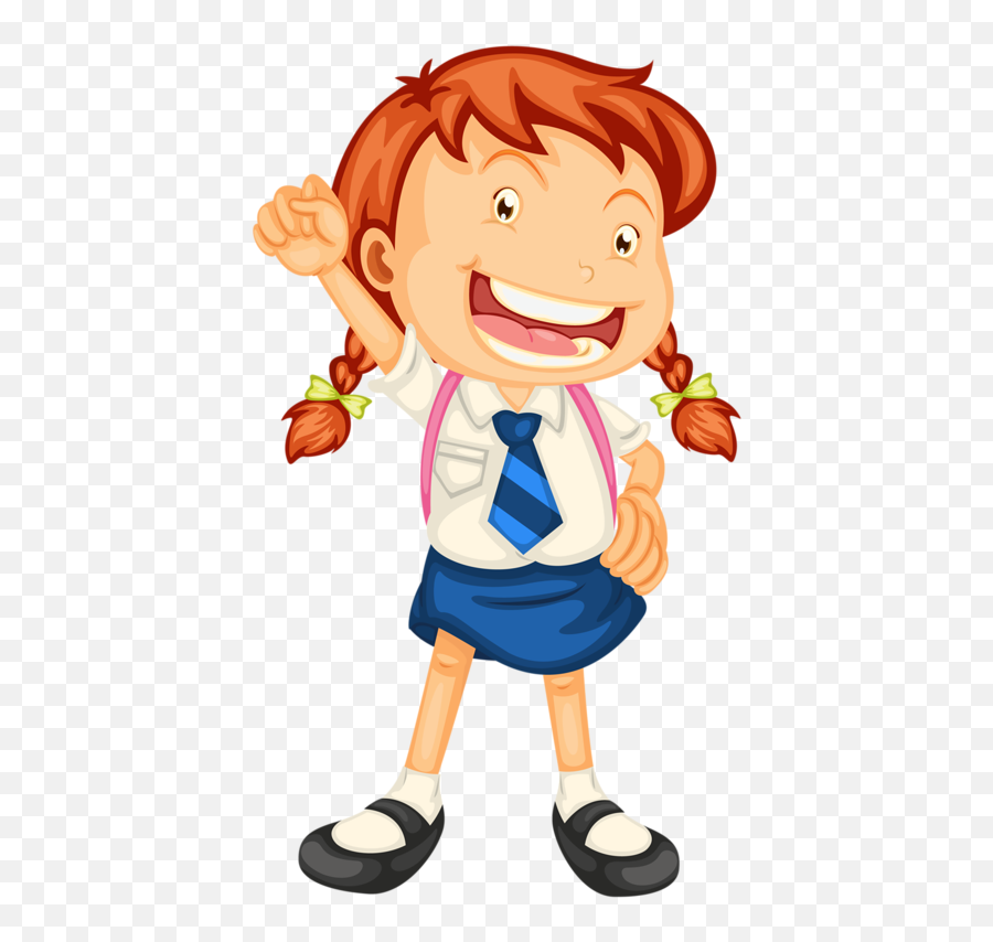 Girl Wearing Uniform Clipart - Png Download Full Size Student School Uniform Clipart Emoji,Emoji Sweater For Girls