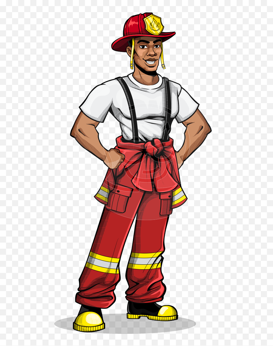 Cartoon Firefighter Man Character In Pop Art Style Graphicmama - Fire Fighter Pop Art Emoji,Pop Art Emotions