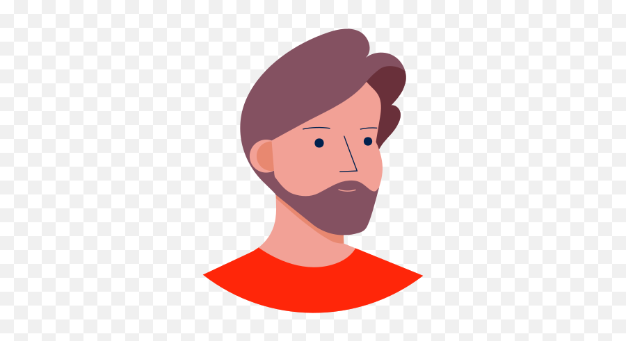 Avatar Man Beard Brown Hair Boy People Free Icon Of - Hair Design Emoji,Add Emoticons With Long Beard