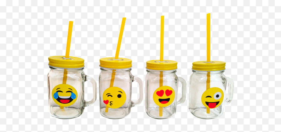 Jarra De Cristal Emoticono - Detalles Comunion Para Niños Emoji,Modelos De Emojis Para Bolsas De Cumpleanos