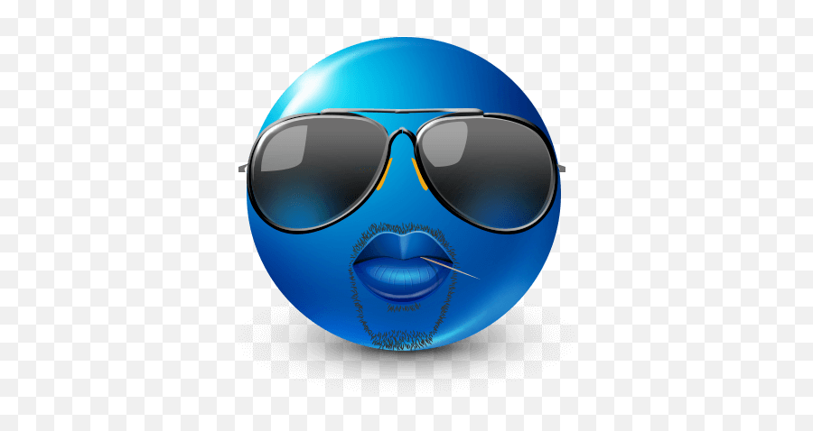 Recover Changehowyoufeel - Blue Emoji Face Glasses,Is There A Cigar Emoticon -cigarette