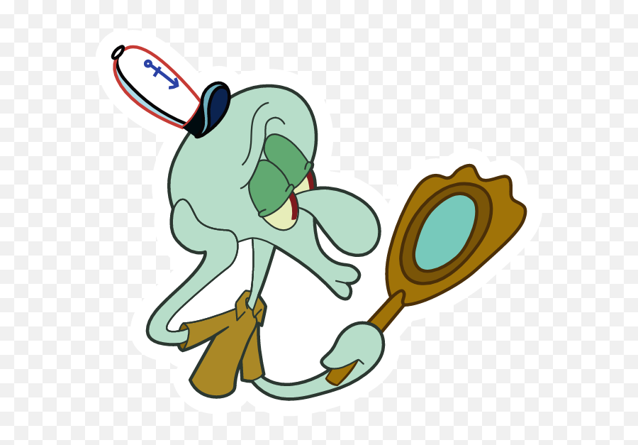 Spongebob Narcissistic Squidward Sticker Spongebob - Squidward Narcissist Emoji,Spongebob Emojis With Text