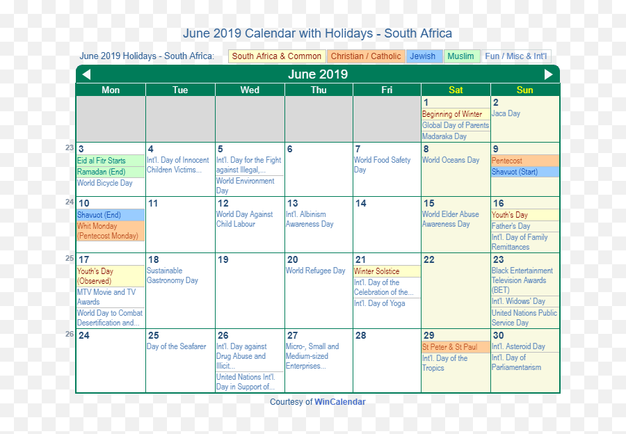 June 2019 Calendar With Holidays - South Africa Emoji,Movie About Emojis Parents