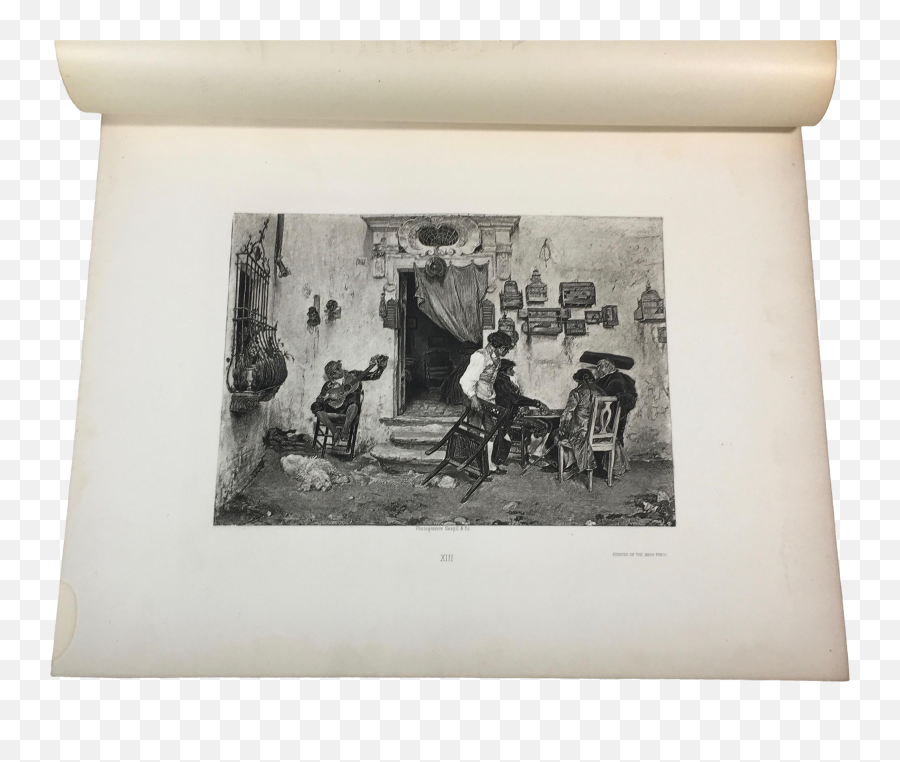 1892 Photogravure The Shop Of Figaro Prints Art Emoji,Muay Thai Emoji