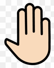 Raised Back Of Hand Light Skin Tone Emoji - Download For,What Hand Symbols Mean In Emoji Emoticons