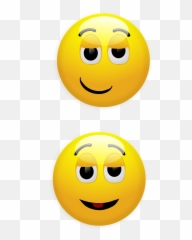Smiley Smirk Relieved - Happy Smiley Emoji,Smirk Face Emoji