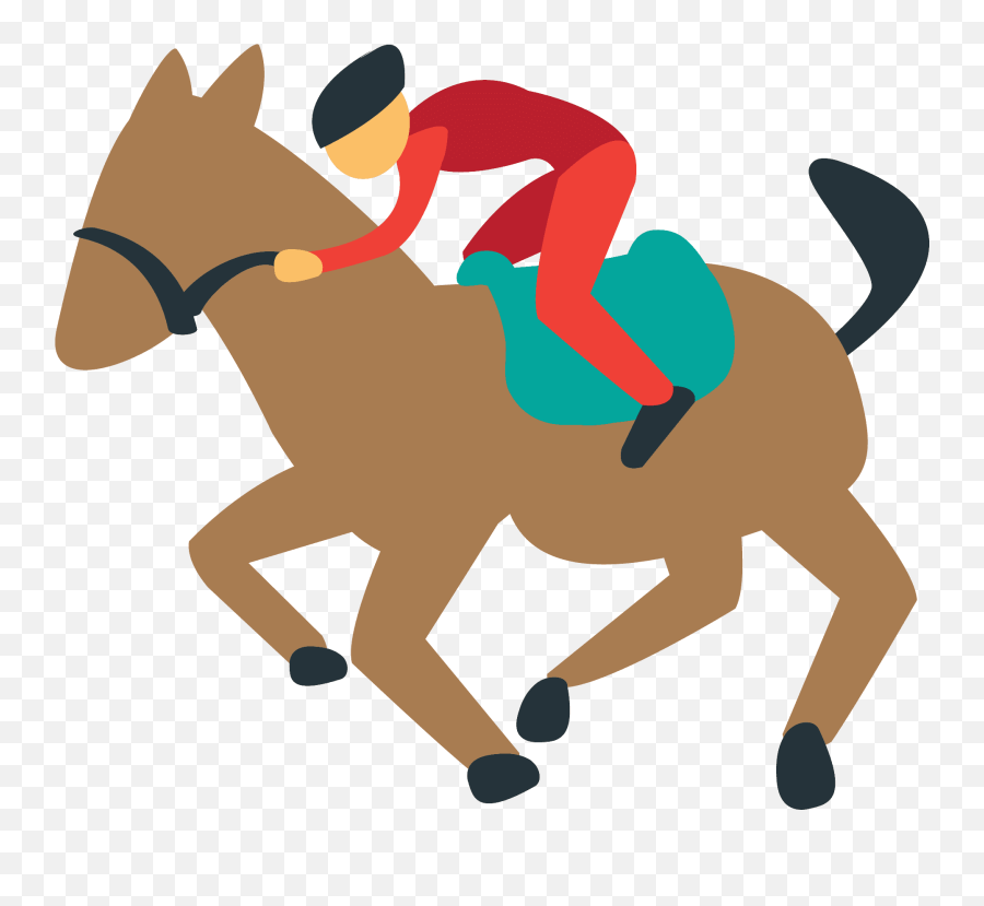 Horse Racing Emoji Clipart - Practica Deportiva Animada,Emoji Race