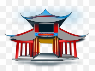 Chinese Building Clip Art Image - Clipsafari Chinese Temple Clipart Emoji,Taiko Emoji