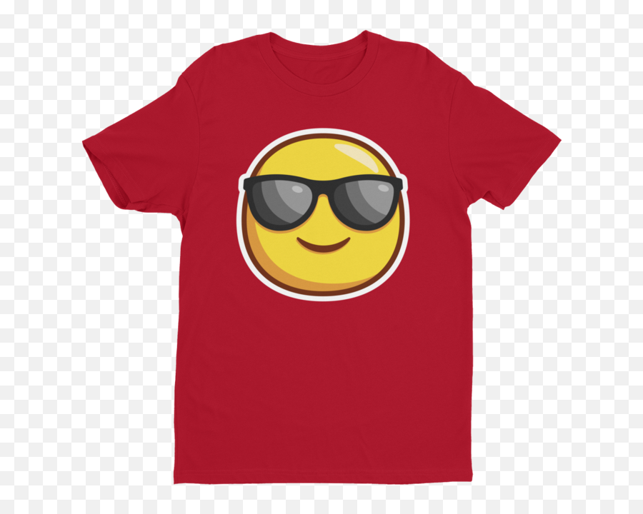 Cool Guy Emoji Short Sleeve Next Level - Hollywood Undead Metal Masks,Guy With Sunglasses Emoji