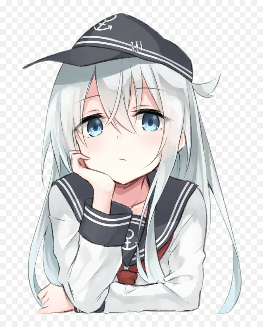 Anime Kancolle Hibiki Kudere Cute - Hibiki Anime Emoji,Kancolle Emoji