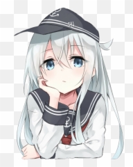 Anime Kancolle Hibiki Kudere Cute - Hibiki Anime Emoji,Kancolle Emoji
