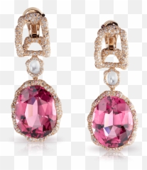 Rose Gold Pink Tourmaline Earrings - Tourmaline Emoji,Faberge Emotion Rings Price