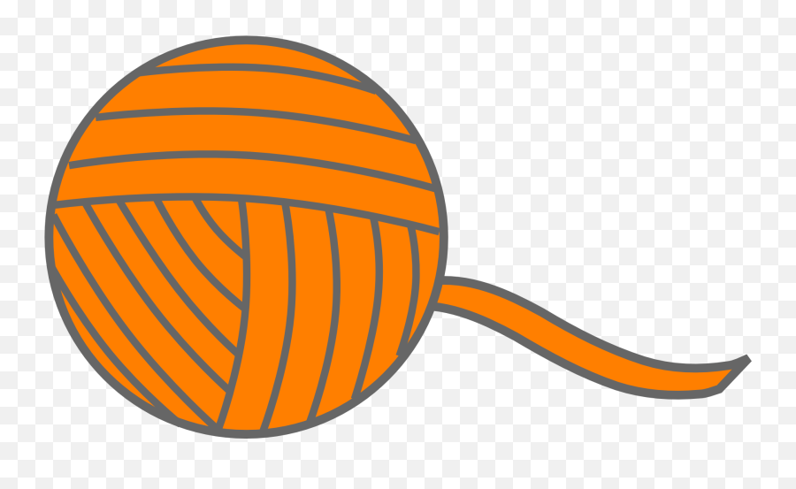 Orange Wool Ball As A Graphic Image - Yarn Ball Clipart Emoji,Ball Of Emotions Yarn