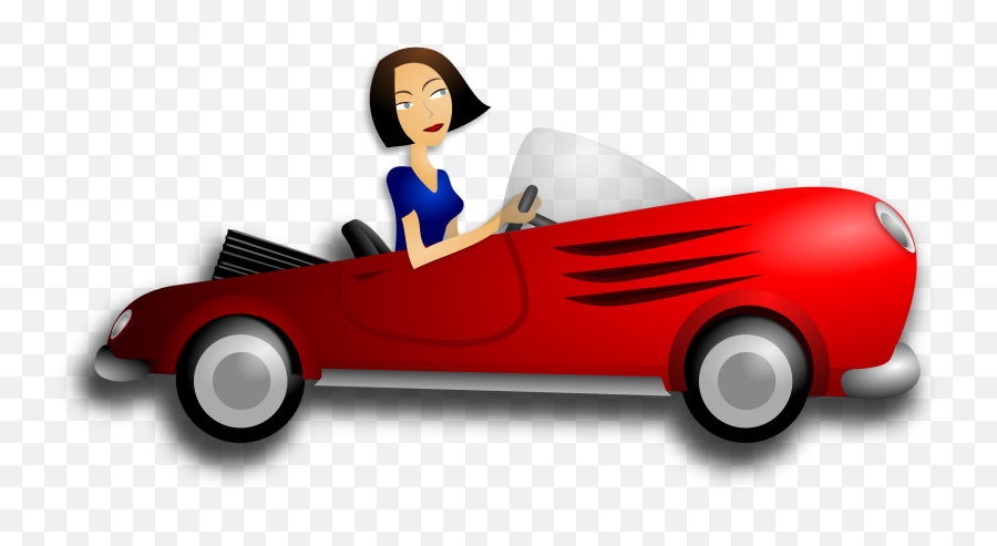 Driving Clipart Lady Driving Lady Transparent Free For - Cartoon Car With Driver Emoji,Cockroach Emoji