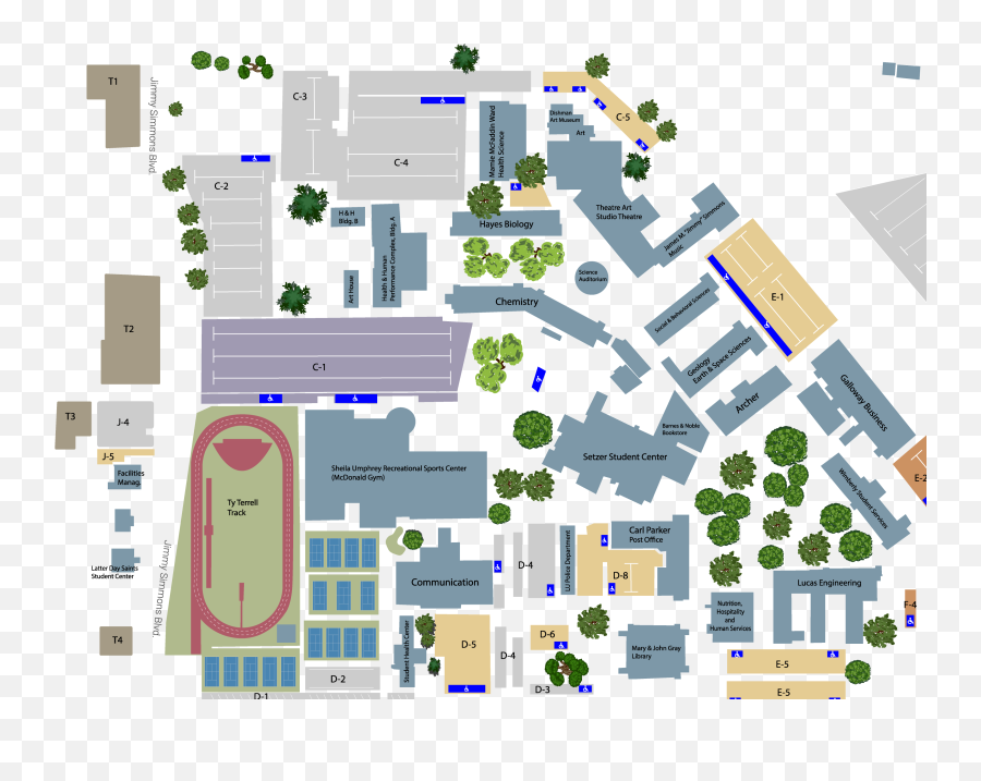 Lamar University Campus Map - Lamar University Monroe Hall Emoji,Wheelchair Emoji Overlays