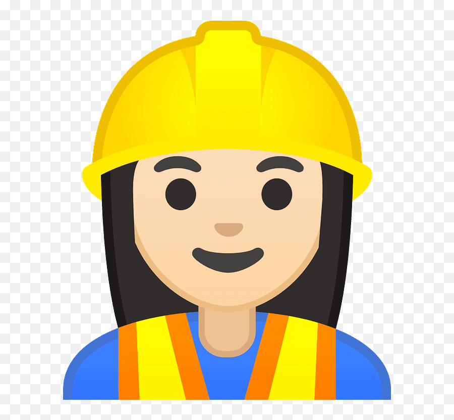 Woman Construction Worker Emoji Clipart - Work Emoji Png Construction Worker Emoji Tranparent Background,Black Skin Emojis Android