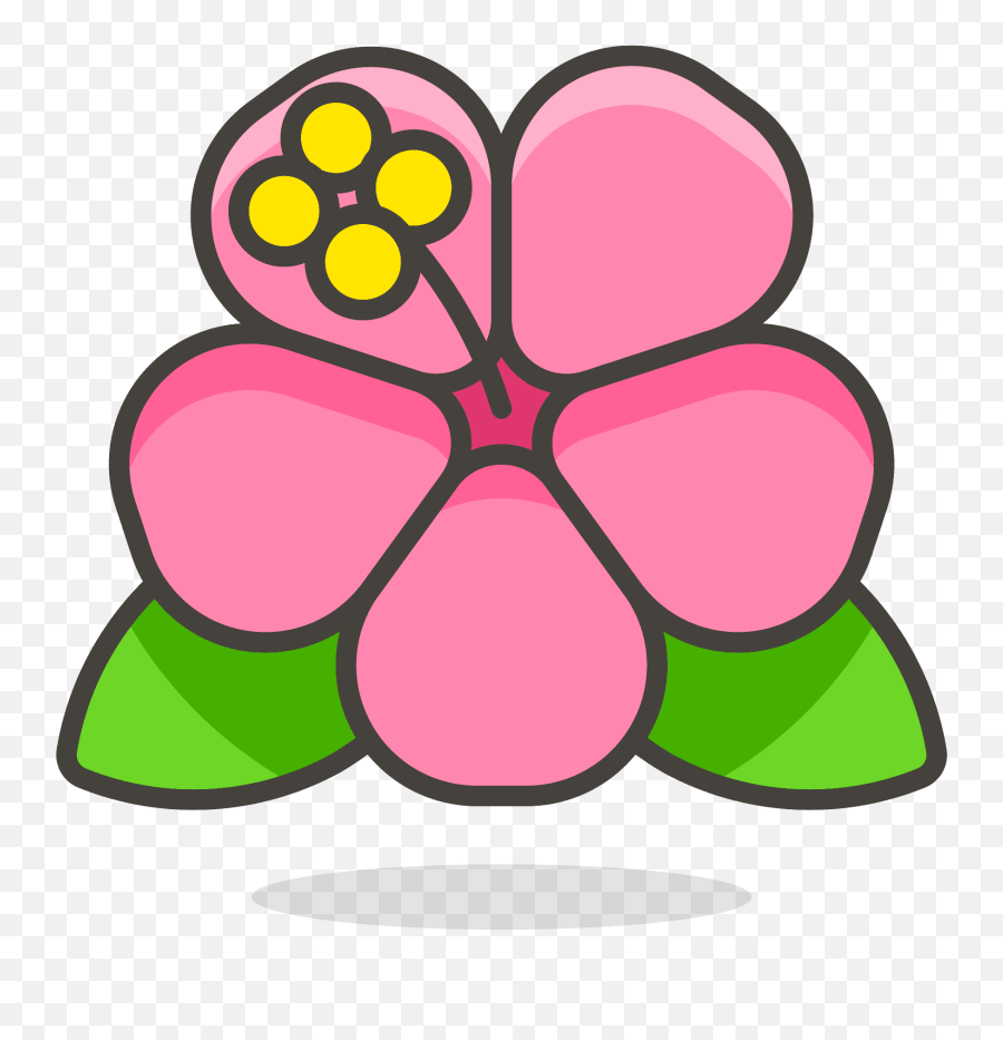 Hibiscus Emoji Clipart - Girly,Hibiscus Emoji