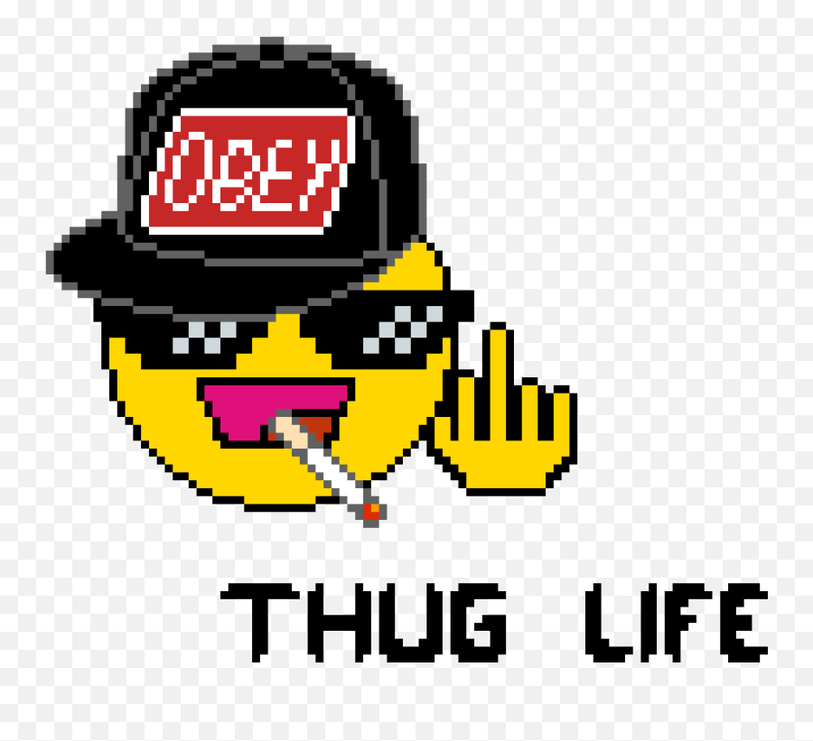Pixilart - Thug Life Emoji,Life Emoji