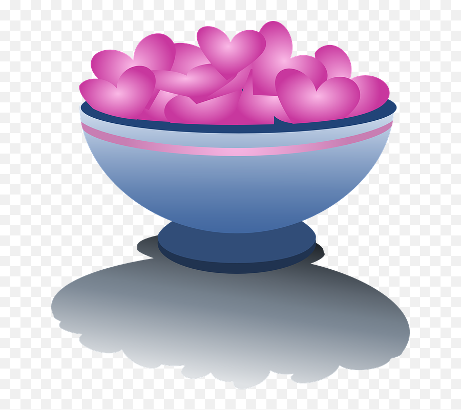 Valentine Bowl Hearts - Free Vector Graphic On Pixabay Bowl Of Hearts Emoji,51st Emotion Bowl