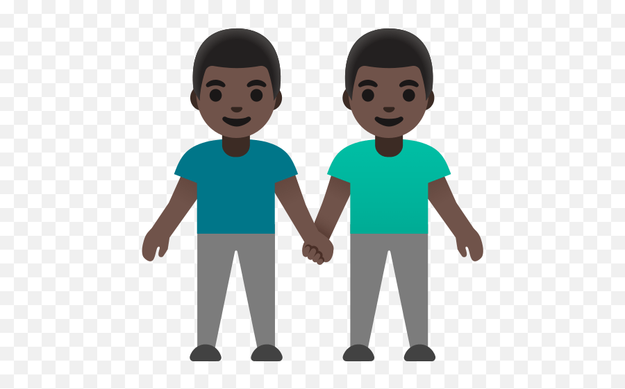 Hombres Dados De La Mano Con Tono De Piel Oscuro - Dark Skin Light Skin Clipart Emoji,Emojis Haciendo El Amor