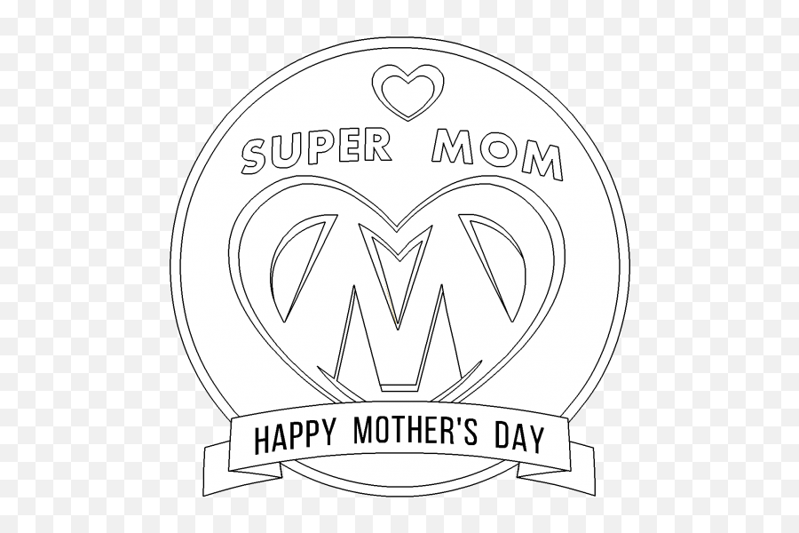 Super Mom Motheru0027s Day Free Online Coloring Page - Super Mom Coloring Emoji,Christmas Mother Daughter Emoji