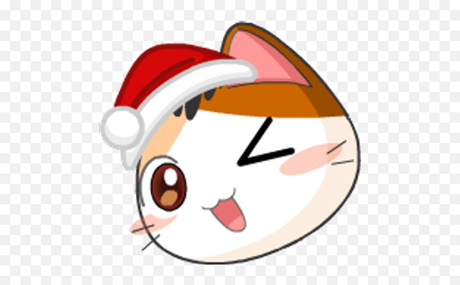 Gojill The Meow Emoji Christmas 1 Stickers For Whatsapp - Emoji Gojill,Cute Rabbit Emoticon Gifs Confused