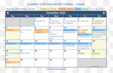 December 2020 Calendar With Holidays - Canada Emoji,Holiday Emoji Christmas Hanukkah