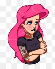 Badass Disney Stickers - Live Wa Stickers Tattooed Disney Princess Stickers Emoji,Badass Emoji Png Transparent