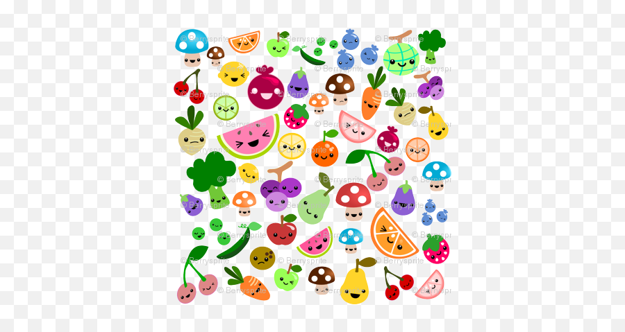 Colorful Fabrics Digitally Printed By Spoonflower Emoji,Vetements Emojis