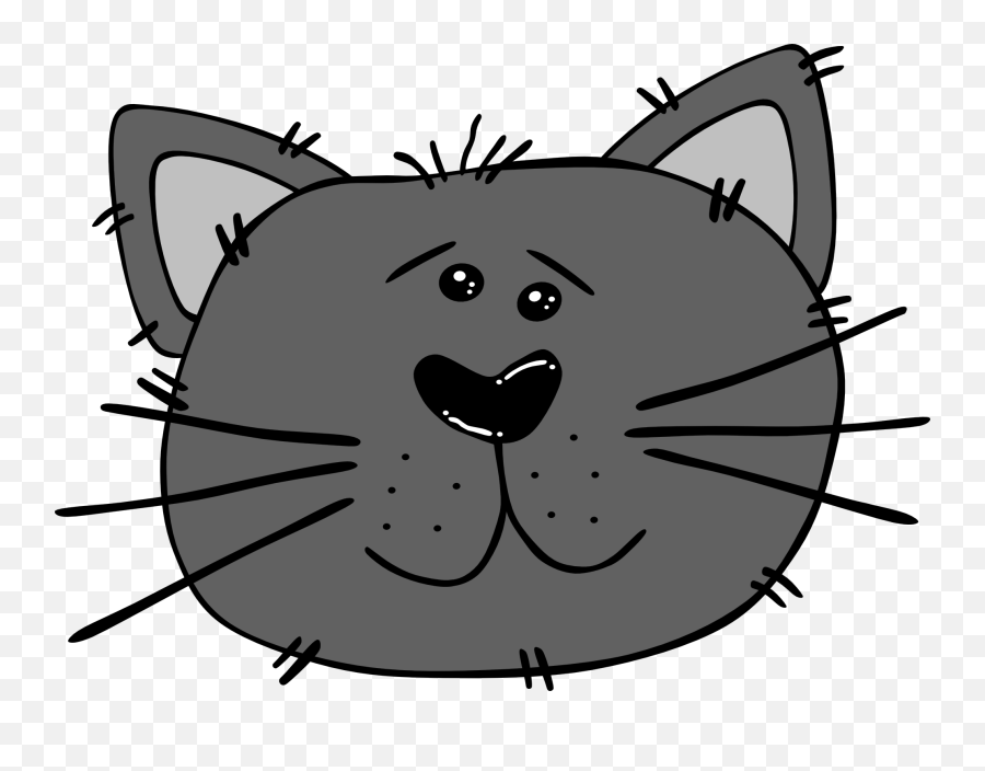 Cartoon Cat Face Clipart - Cartoon Cat Face Transparent Emoji,Cat Faces Emoticons