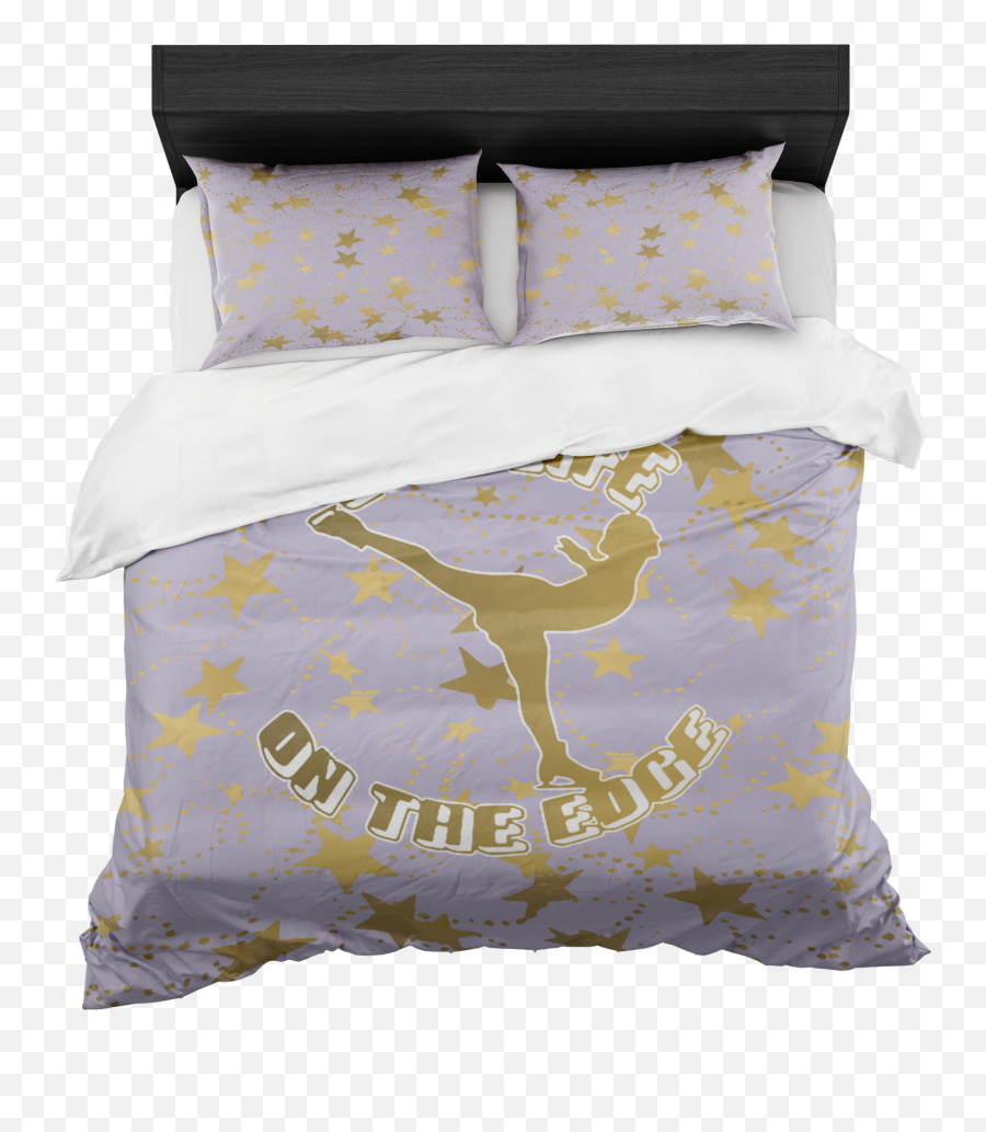 Figure Skating Live Life - Transparent Pastel Rainbow Stars Emoji,Emoji Bedding Queen