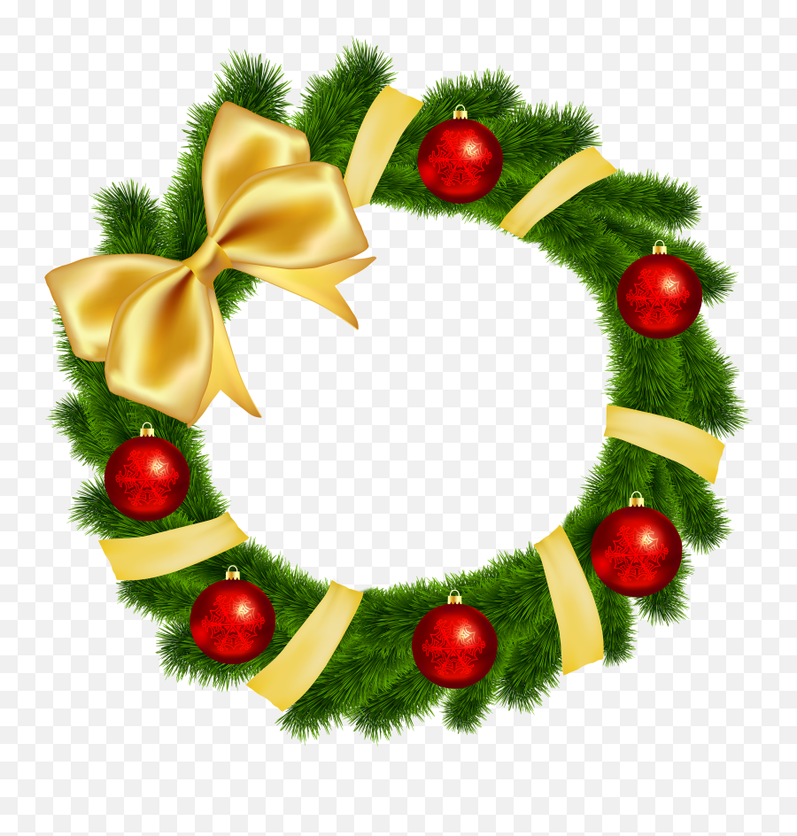 Free Transparent Christmas Wreath Download Free Clip Art - Christmas Wreath Clipart Transparent Emoji,Holiday Wreath Emoji